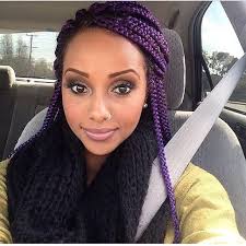 Top 13 Cute Purple Hairstyles For Black Girls This Season Purple Box Braids African American Braided Hairstyles Purple Braids