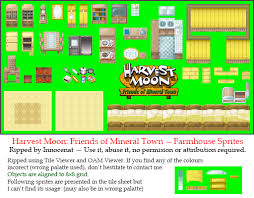 Game Boy Advance Harvest Moon Friends Of Mineral Town Farmhouse Objects The Spriters Resource