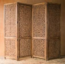 Carved Wooden Indian Screen Wooden Screen Indian Home Decor Folding Screen Room Divider