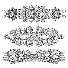 Fill any size or shape with cute floral. Set Of Vintage Floral Design Elements Stock Vector Colourbox