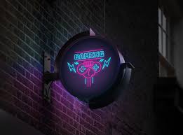 Create an awesome neon logo for your brand. Posters And Outdoor Signs Mockups Bundle Free Psd Ui Download
