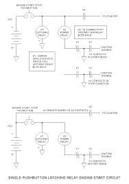 I have noticed that the term latching relay is used different ways. Single Pushbutton Latching Relay Engine Start Circuit