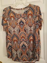 Dress Barn Westport Short Sleeve Paisley Top Size 2x Fashion Clothing Shoes Accessories Womensclothing Tops Ebay Link Tops Women Tunic Tops Paisley Top