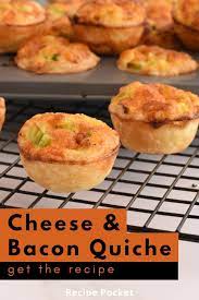 Quick And Easy Mini Bacon Cheese Quiche Makes 24 Recipe Bacon Cheese Bacon And Cheese Quiche Finger Foods Easy