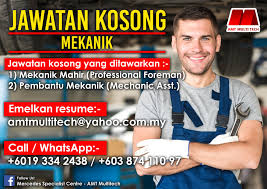 Iklan jawatan kosong pekerja sambilan harian (psh) . published on: Jawatan Mercedes Specialist Centre Amt Multitech Facebook