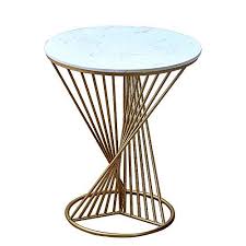 Feifei Side Table Wrought Iron Marble Gold Creative Round Coffee Table Multi Function Side Coffee Table Design Modern Side Table Creative Coffee Table