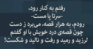 رفتم به کنار رود سرتا پا مست رودم به هزار قصه میبرد زدست bio quotes text pictures persian quotes