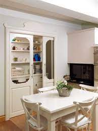 Dalla Collezione Althea Armadio A Muro Dispensa Con Porte Scorrevoli All Interno Boiserie Con Cremagliere Per Mensole E Armadio A Muro Arredamento Mobili
