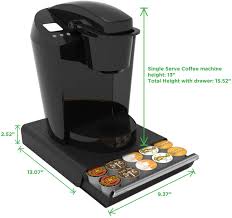 Coffee machine and capsule storage. Buy Mind Reader Single Serve Coffee Pod Drawer And Holder 30 Capacity Coffee Station And Pod Capsule Storage Organizer Pull Out Tray For Condiments Coffee Accessories Black 13 07 L X 9 37 W