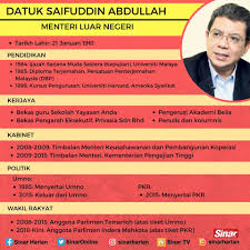 Para menteri luar negeri saat itu, yaitu. Sinar Harian Menteri Luar Negeri Baharu Facebook