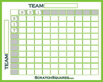 Football Squares Printable Square Grid Template