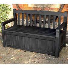 Waterproof wooden garden storage bench uk. Keter Iceni Waterproof Storage Bench Free Uk Delivery