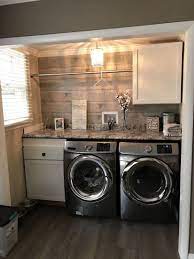 If you have a front loader washer and dryer you can easily build a countertop above the washing machine. Pin On Laundry Room
