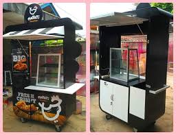 Gerobak Friedchicken Unik Kedai Kopi Restoran Desain Gerobak Makanan
