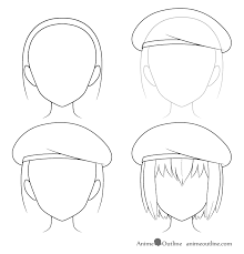 How To Draw Anime Hats Head Ware Animeoutline Anime Drawings Tutorials Anime Drawings Manga Drawing Tutorials