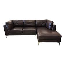 Genuine leather sofa/couch 6 piece sectional. Design Within Reach Nicoletti Leather Two Piece Sectional Original Price 7 200 Design Plus Gallery