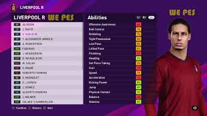 Classic, current and fantasy kits. Efootball Pes 2020 Liverpool Player Ratings Youtube