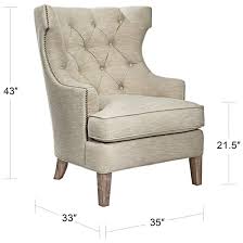 Reese Studio Oatmeal High Back Accent Chair 8g308 Lamps Plus In 2020 High Back Accent Chairs Accent Chairs Comfy Office Chair