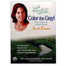 Light Mountain Color The Gray Natural Hair Color And Conditioner Dark Brown 7 Oz Evitamins Com