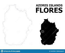 | hotéis e casas de férias. Mapa Pontilhado Contorno Do Vetor De Acores Ilha De Flores Com Nome Ilustracao Do Vetor Ilustracao De Esquema Terra 144347022