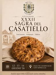 Segna le date: 12, 13 e 14 Giugno! 📅 Torna l'appuntamento pi&ugrave; atteso dell'anno:  la 32&ordf; Sagra del Casatiello a Sant'Arpino (CE)! Un evento unico,  organizzato con orgoglio e dedizione dalla nostra