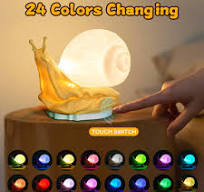24 Colors Creative Gifts Snail Shape Cute Night Light