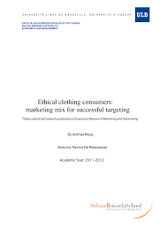 Pdf Ethical Clothing Consumers Marketing Mix For