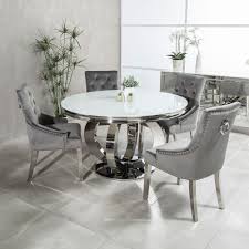 How big should a round table be to accomodate 8 chairs and diners? Luxury Dining Room Furniture Sets Oak Marble Grosvenor Furniture