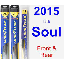 2015 Kia Soul Wiper Blade Set Kit Front Rear 3 Blades Rear