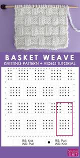 how to knit the basket weave stitch by studio knit stitch