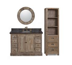 The vanity features enough space with two huge double door shelves and one drawer on either end with 4 drawers at the center. 48 Inch Rustic Single Sink Bathroom Vanity Marble Top