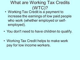 How income tax is calculated using tax credits and rate bands. Employment Benefits 1 Job Seeker S Allowance 2 Working Tax Credits 3 Minimum Wage Ppt Download