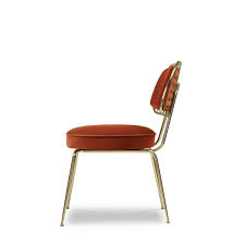 In Seductive Red Velvet And A Round Back Marie Chair Has No Armrests So It Is The Perfect Piece In 2020 Mid Century Modern Furniture Chair Design Chair Decorations