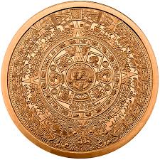 5 oz copper round aztec calendar bullion collectibles exchange 5 oz copper round aztec calendar