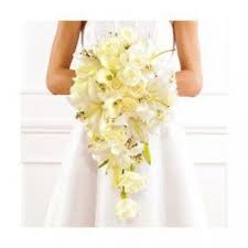 5 out of 5 stars. Yellow Tulip Cascade Wedding Bouquets White Lilies Roses Calla Lilies Cascading Wedding Bouquets Lily Bouquet Wedding Cascading Bridal Bouquets