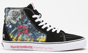 Iron Maiden The Number Of The Beast X Vans Sk8 Hi Slip On Nouveau Ne Garde Robe