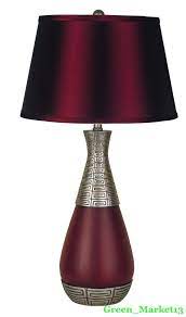 oshl 29 5 h dark burgundy finish classic table lamp contemporary looking ev icin dekorasyon kirmizi
