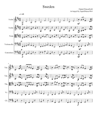 The idea is that the music is designed to motivate you without being distracting, but that's not always the case. Sweden Minecraft Sheet Music For Violin Cello Viola Contrabass String Quintet Musescore Com