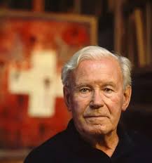 Hans Burkhardt "Two Figures" linocut