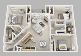 Mcdonald jones has a large range of two storey, country style. 20 Designs Ideas For 3d Apartment Or One Storey Three Bedroom Floor Plans Home Design Lover