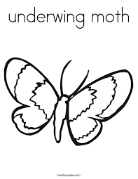 Color in this picture of a moth and others with our library of online coloring pages. Underwing Moth Coloring Page Twisty Noodle