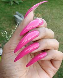 Www Instagram Com Fernandasrm83 Curved Nails Long Nails Long Red Nails