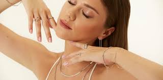 Sterling Rose Gold Bracelet & Necklace Set Small Beaded