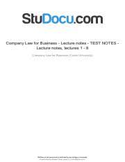 Is a law firm offering a myriad of services including company law and corporate agreements, civil litigation and dispute resolution. Company Law For Business Lecture Notes Test Notes Lecture Notes Lectures 1 8 Pdf Lomoarcpsd 661891 Company Law For Business Lecture Notes Test Notes Course Hero