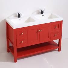 Bathroom sink,white vanity sink,rectangle bathroom vessel sink,modern countertop porcelain ceramic small bathroom lavatory sinks. 48 Inch Red Bathroom Vanities You Ll Love In 2021 Wayfair