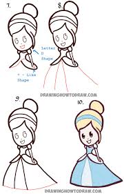 How To Draw Cute Baby Chibi Cinderella Easy Step By Step Drawing Tutorial How To Draw Step By Step Drawing Tutorials Baby Drawing Easy Cute Drawings Princess Drawings