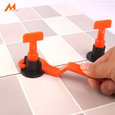 50pcs Bag Reusable Tiling Leveling System With 2 Pack Tile Spacers 50pcs Reusable Tiling Leveling System With Pack Tile Spacers Ferramentas