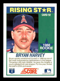 1989 Score Hottest 100 Rising Stars #92 Bryan Harvey Angels EX