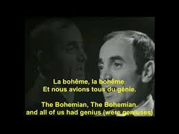 Charles Aznavour La Boheme Avec Paroles Francais With English Lyrics Charles Aznavour Paroles De Chansons Chanson Amour