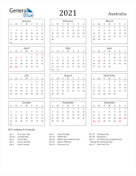 2021 calendar templates and images. 2021 Australia Calendar With Holidays